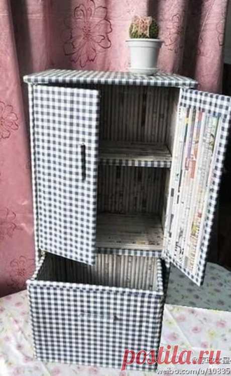 Тумбочка из газет