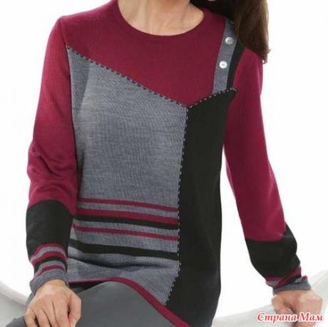 Свитерок на каждый день. Интарсия по кругу - Вязание - Страна Мам