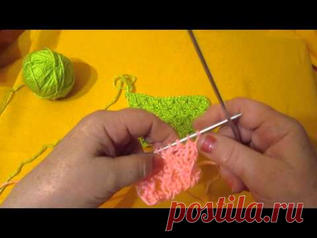 Узор Ромбики спицами