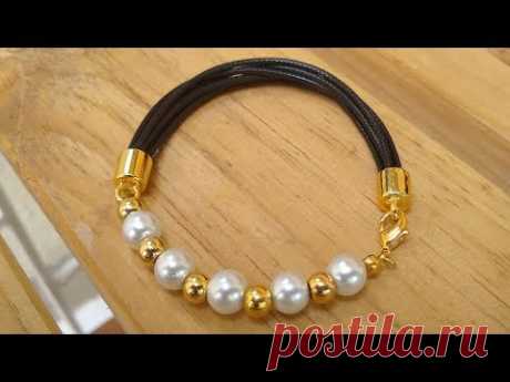 COMO HACER UNA PULSERA COQUETA  FACIL Y BONITA