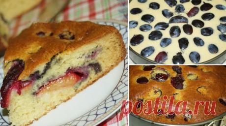 Творожный пирог со сливами — ещё одна возможность порадовать близких прекрасной выпечкой....