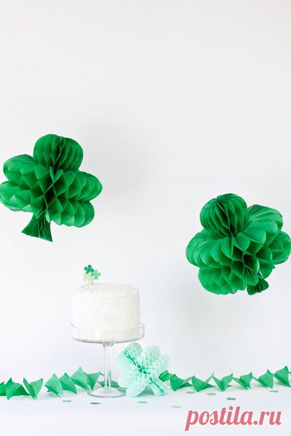 DIY Honeycomb Shamrocks
