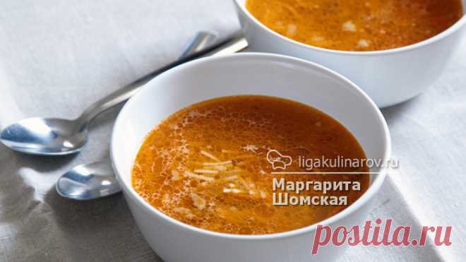 Суп с лапшой и томатом - рецепт пошаговый с фото