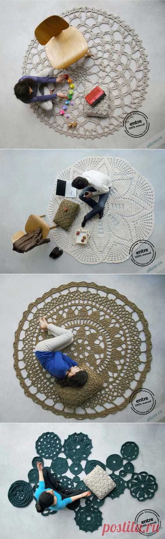 Ажурные коврики крючком в интерьере | Отлично! Школа моды, декора и актуального рукоделия