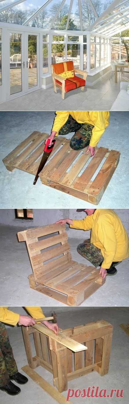 Мастер-класс по изготовлению кресла из поддона. - Садоводка
