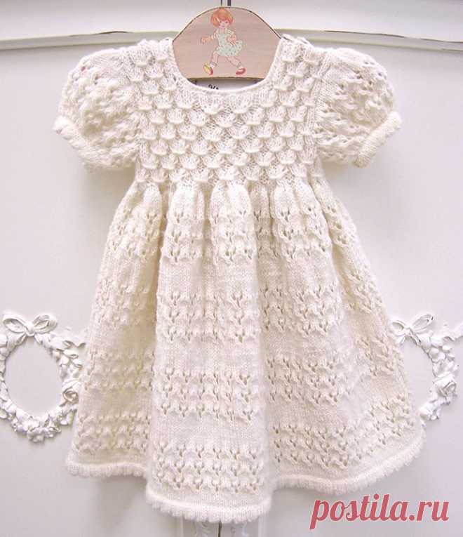 Organic Hand-Knit Short Sleeve Smock Dress