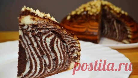 ПИРОГ "ЗЕБРА" или Как Приготовить Пирог (Кекс) Зебра! Cake Zebra
