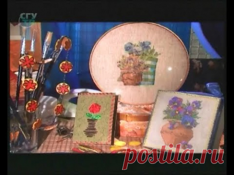 Декупаж подарочной коробки, открытки и бус цветочным декором. Мастер класс. Наташа Фохтина