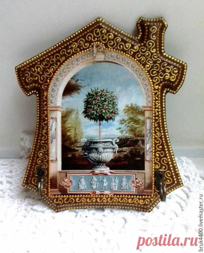 Декупаж ключницы