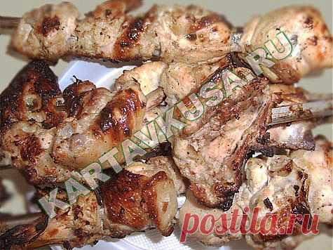 ШАШЛЫК ИЗ КУРИЦЫ В КЕФИРЕ | КартаВкуса.ру - рецепты с фото