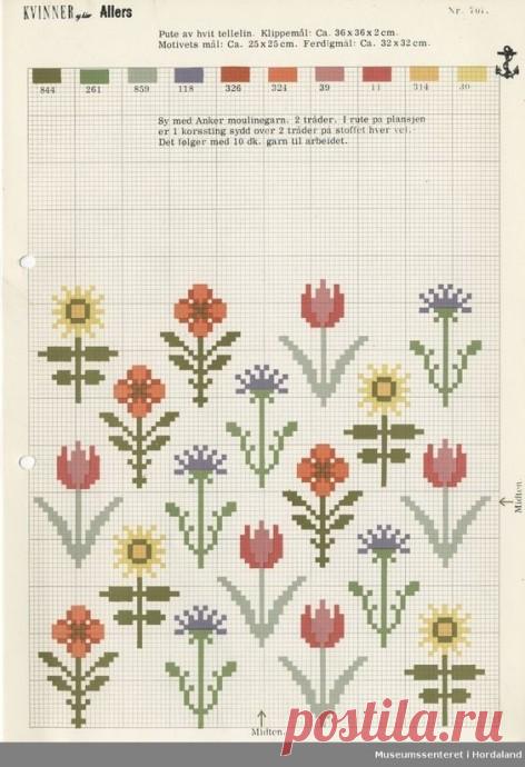 ​Вышиваем орнаменты с мелкими цветами