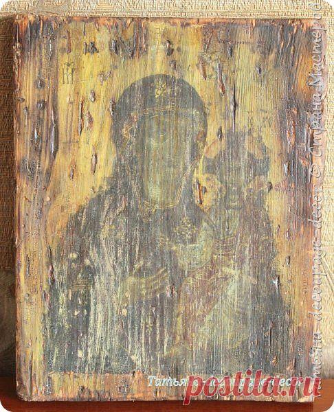 Декупаж иконы "Богоматерь Одигитрия" XIV век | Страна Мастеров
