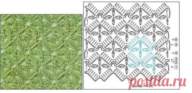 Красивый узор крючком