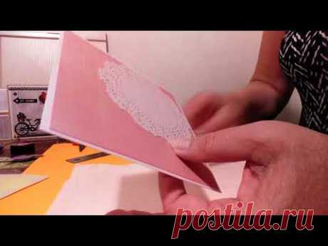 N  29.ОТКРЫТКА-МОЛЬБЕРТ . "ПОЗДРАВЛЕНИЕ"( The simple easel card)
