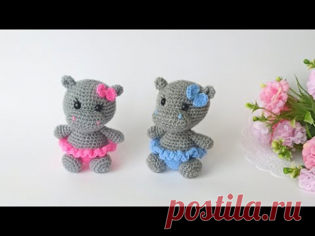 💓Ваши близкие будут просить такую🌸КРАСИВО и ПРОСТО! 🌸Как вязать БЕГЕМОТА крючком