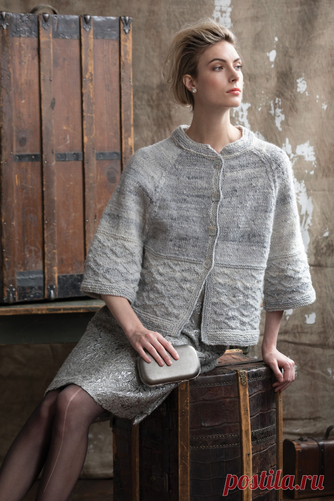 Кардиган с ромбами Diamond Texture - Вяжи.ру
