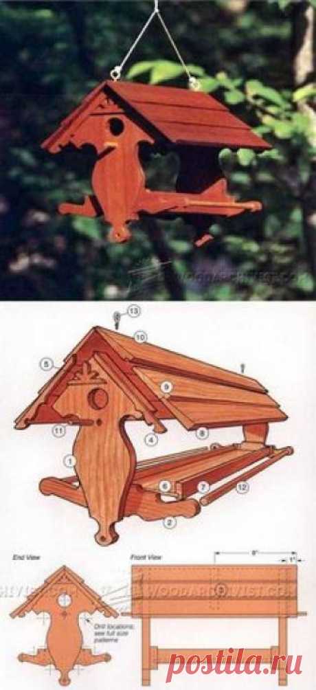 Bird Feeder Plans - Outdoor Plans and Projects | WoodArchivist.com Деревянные дома