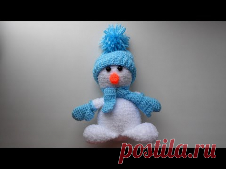Weihnachten Schneemann Spielzeug Amigurumi häkeln - YouTube Новогодний Снеговик игрушка амигуруми крючком