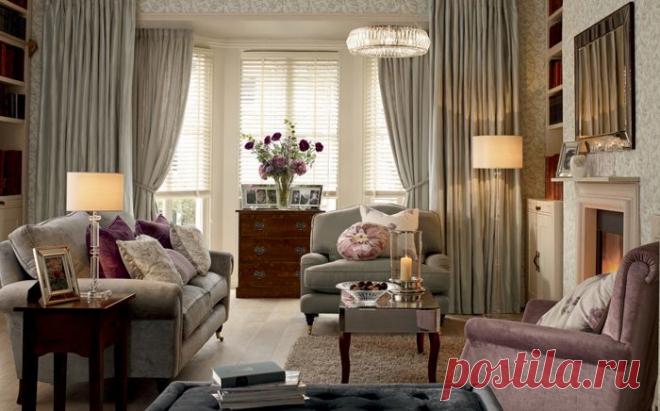 Интерьер в сиреневой гамме — Роскошь и уют