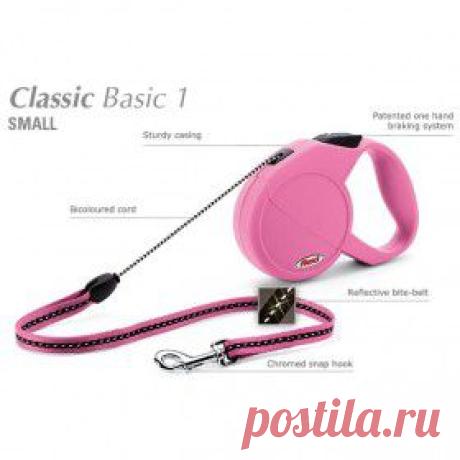 Купить Flexi Рулетка-трос для собак до 12кг, 5 м (Classic Basic 1 Small Pink), розовая в Пензе, цена / Интернет-магазин "Vseinet.ru".
тросовый поводок длиной 5 м
- для собак весом до 12 кг
- светоотражающие элементы
- вес поводка: прибл. 150 г