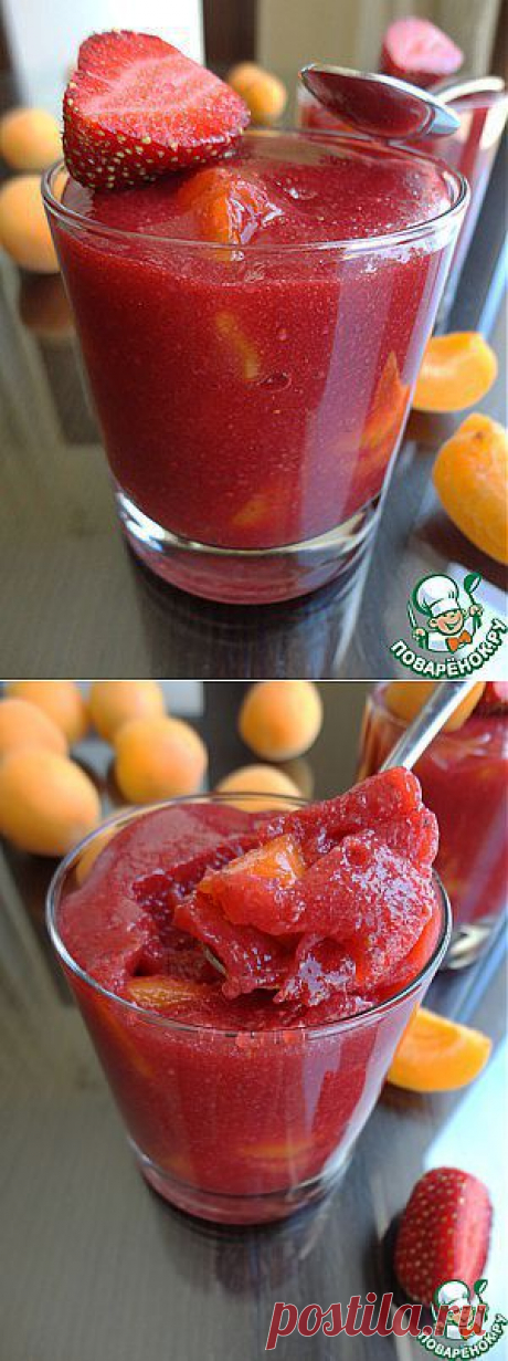 Клубничное желе с абрикосами - кулинарный