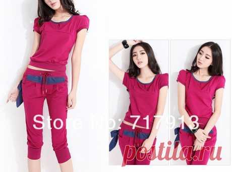 Aliexpress.com: Acheter Han vêtements édition polaire costume de coton lâche des nouvelles femmes , été décontracté porter manches courtes de pull manches courtes fiable fournisseurs sur Women's clothing wholesale and retail