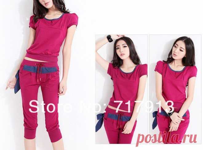 Aliexpress.com: Acheter Han vêtements édition polaire costume de coton lâche des nouvelles femmes , été décontracté porter manches courtes de pull manches courtes fiable fournisseurs sur Women's clothing wholesale and retail