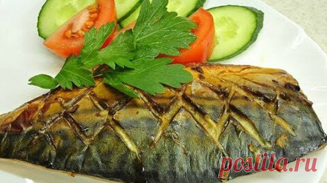 Скумбрия в духовке (мангале) легкий рецепт - красивая подача!