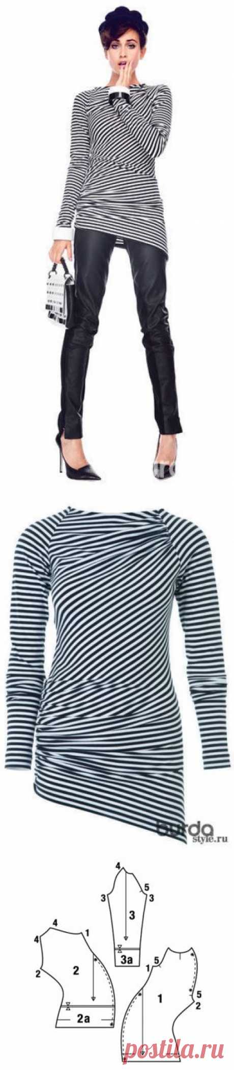 ТЕЛЬНЯШКА с драпировкой - МК от &quot;Бурда Моден&quot; !