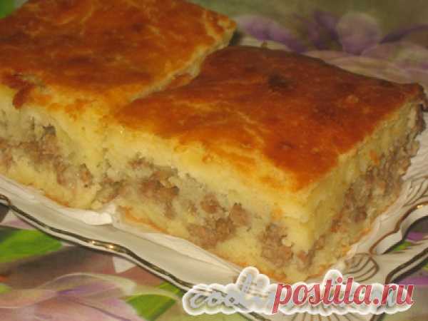 быстрый пирог мясной на кефире — быстро готовится, быстро съедается!.