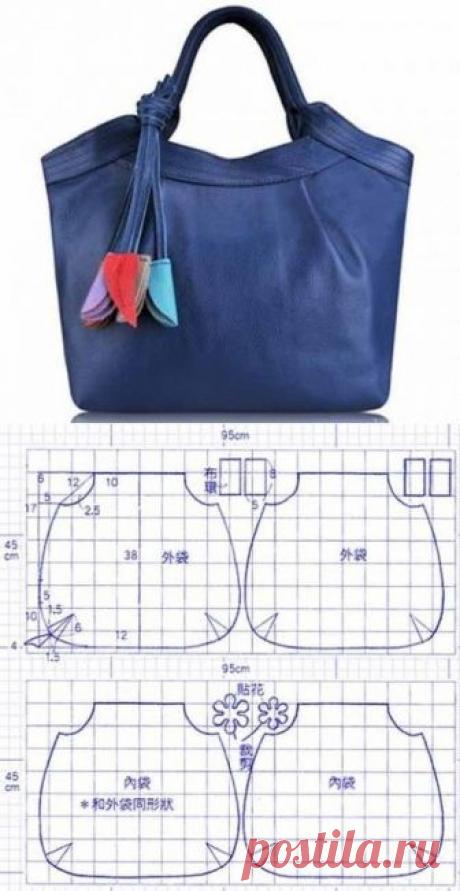 Замечательная подборка сумок из ткани + схема