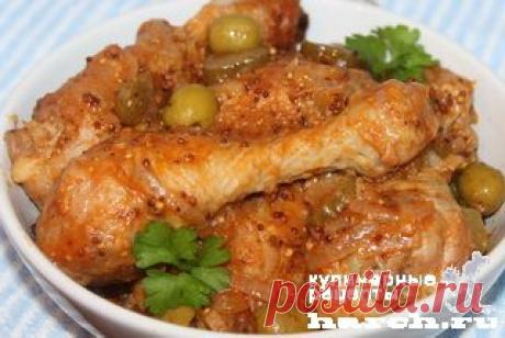 Курица, тушеная с корнишонами и оливками в томате | Харч.ру - рецепты для любителей вкусно поесть