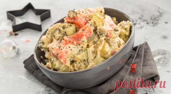 Новогодний салат с лососем | Вкусные рецепты