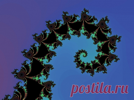 Fractal Spirale auf einem blauen Hinterg  Kostenloses Stock Bild HD - Public Domain Pictures