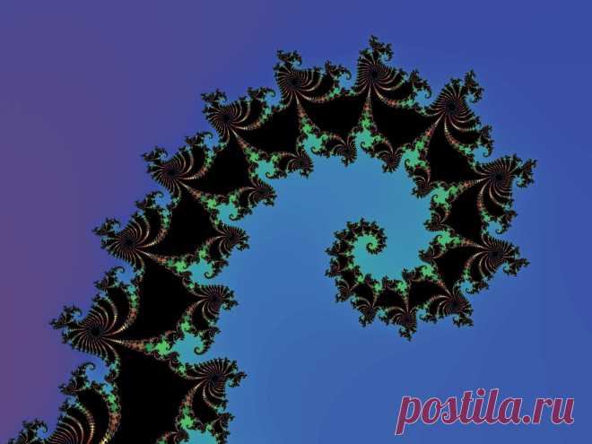 Fractal Spirale auf einem blauen Hinterg  Kostenloses Stock Bild HD - Public Domain Pictures