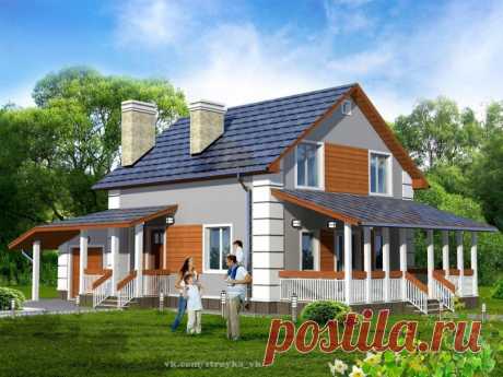 Мансардный дом с гаражом, кабинетом и террасой