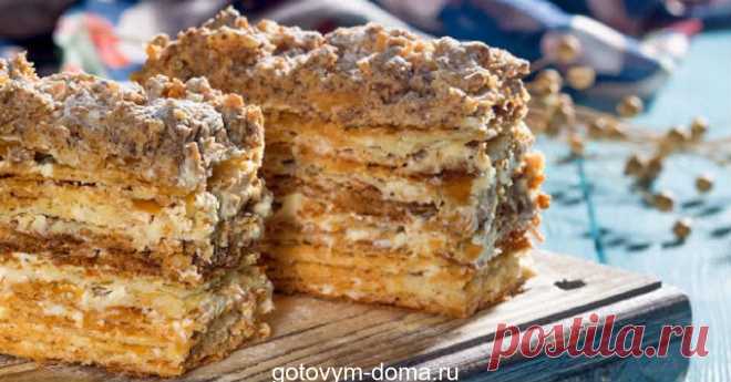 Хрустящий «Наполеон». Шикарный рецепт: быстро и вкусно! Сохраните себе! Ингредиенты Для теста Мука — 430 г Холодное сливочное масло — 270 г Вода — 170 мл Уксус — 20 мл Соль — щепотка Для крема Размягченное сливочное...