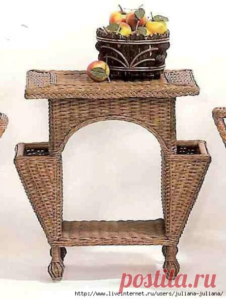 Плетение мебели из бумаги ,газет или лозы