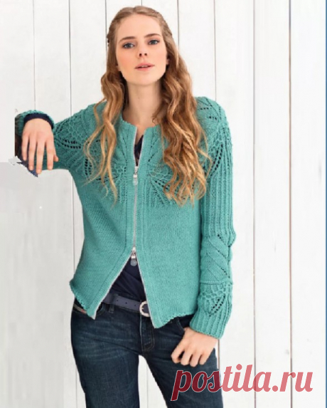 Жакет на молнии с круглой кокеткой