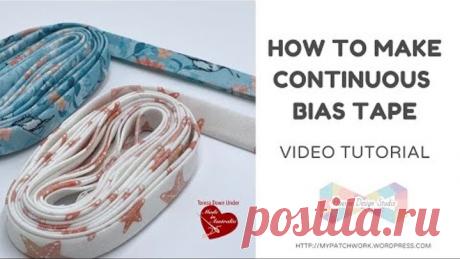 How to make continuous bias tape - video tutorial