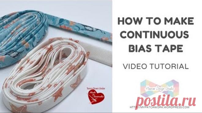How to make continuous bias tape - video tutorial