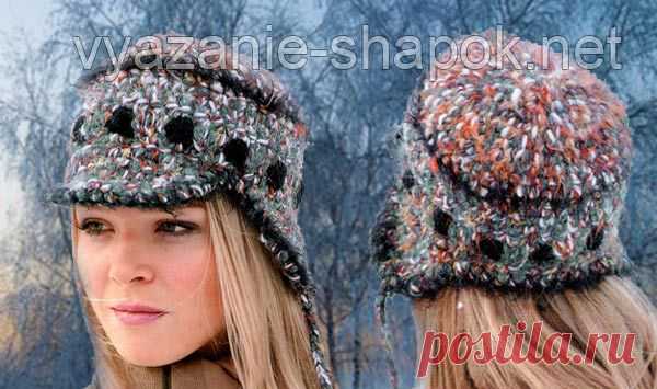 Вязаная кепка с козырьком и кокардой крючком | ВЯЗАНИЕ ШАПОК: женские шапки спицами и крючком, мужские и детские шапки, вязаные сумки