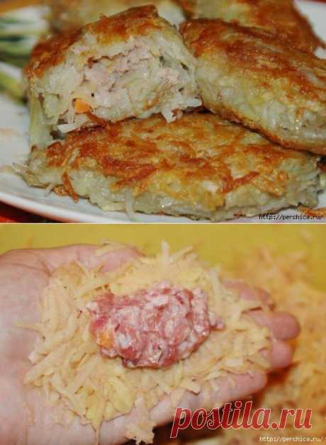 Картофельные зразы с мясным фаршем