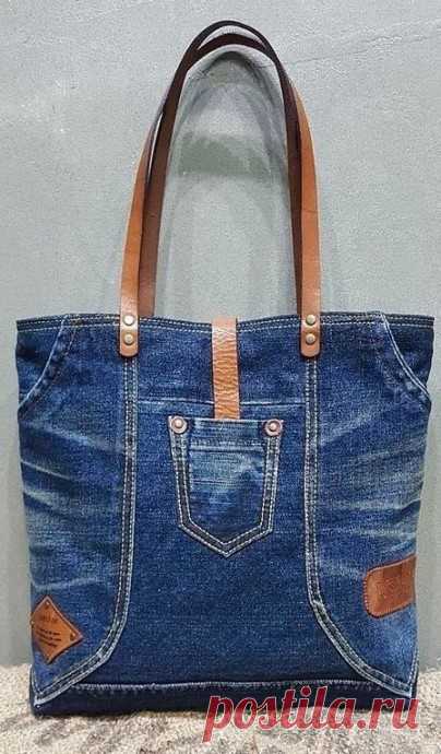 ​Что сделать из старых джинсов: шопер