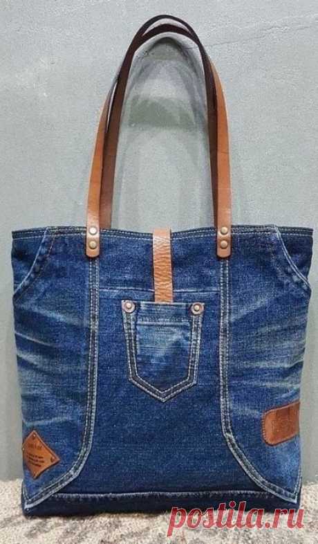 ​Что сделать из старых джинсов: шопер