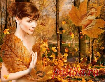 🍁🍁🍁 ОСЕННЯЯ ЖЕНЩИНА | 
У этой женщины в глазах осенний блюз — 
Немного грусти под насмешливостью взгляда... 
В её годах — всё многоцветье листопада, 
Пьянящее и терпкое на вкус...