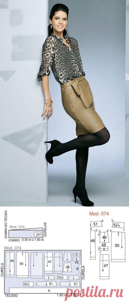 Шьем кожаную юбку. Выкройки.