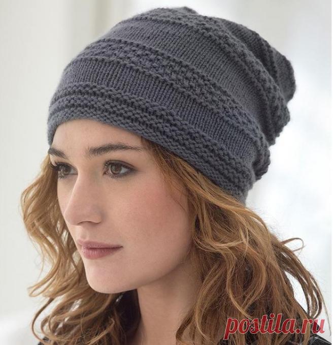 Шапка бини спицами: 29 моделей бини с описанием