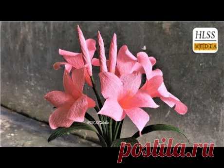 How to make fragipane paper flower|  Fragipane crepe paper flower making tutorials| Paper crafts