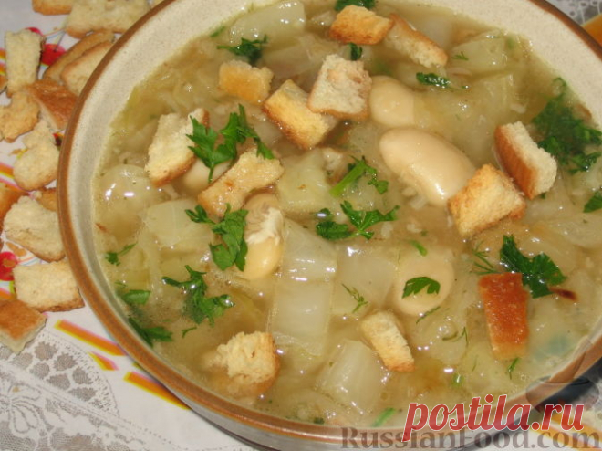 Рецепт: Итальянские щи с белой фасолью на RussianFood.com